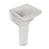 Kit Tanque Sem Furo 34,5x51x50cm com Coluna 48x16cm Branco Fiori