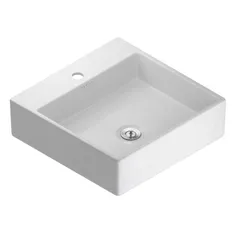 Cuba de Apoio com Mesa Quadrada Branca 41cm Taut Kohler