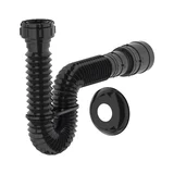 Sifão Tubo Extensivel e Canopla Preto Censi