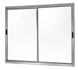 Janela de Correr 2 Folhas Sem Grade 100x120cm Vidro Liso