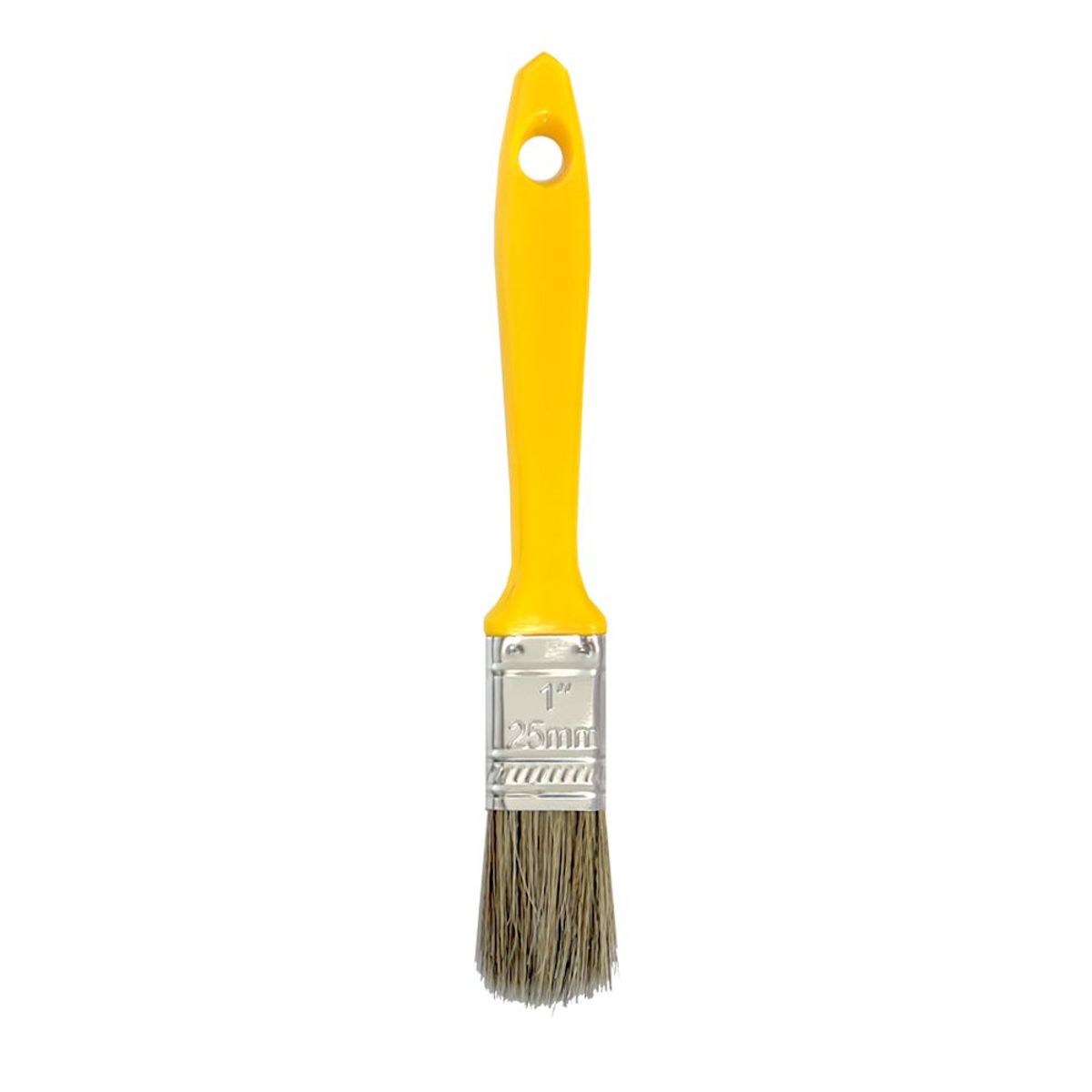 Trincha 1 Cerda Gris Cabo Amarelo Referencia 303 Pincéis Compel, marca Pincéis Compel - Foto Principal
