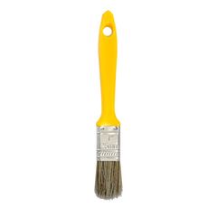 Trincha 1 Cerda Gris Cabo Amarelo Referencia 303 Pincéis Compel