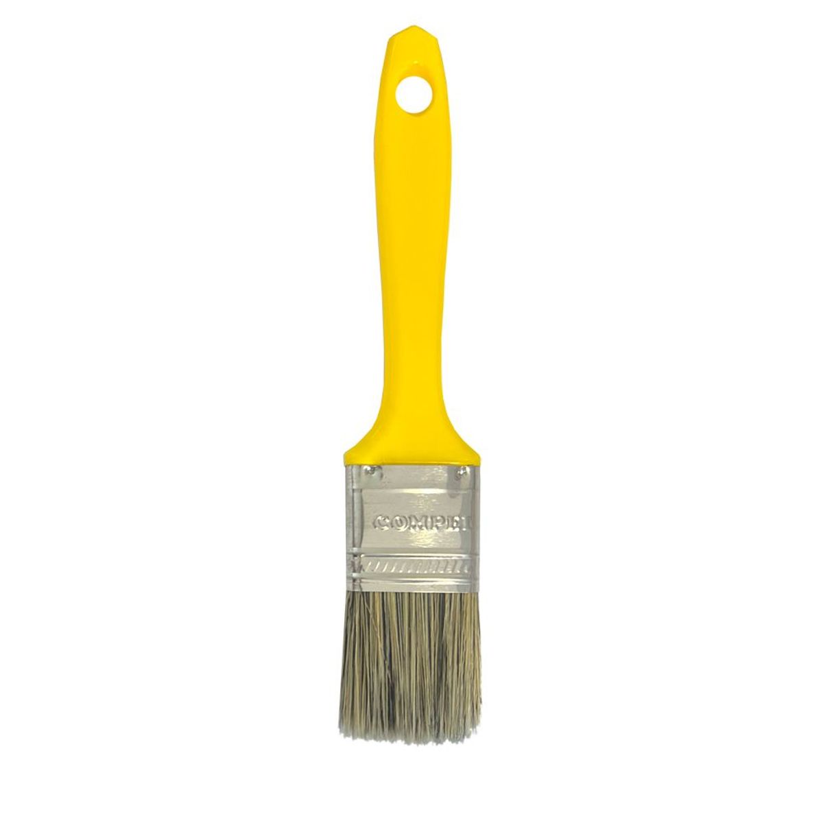 Trincha 1 1/2 Cerda Gris Cabo Amarelo Referencia 304 Pincéis Compel, marca Pincéis Compel - Foto Principal