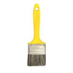 Trincha 2 1/2 Cerda Gris Cabo Amarelo Referencia 306 Pincéis Compel