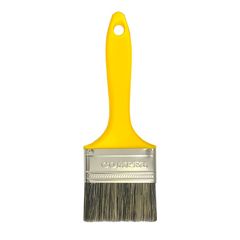 Trincha 3 Cerda Gris Cabo Amarelo Referencia 307 Pincéis Compel