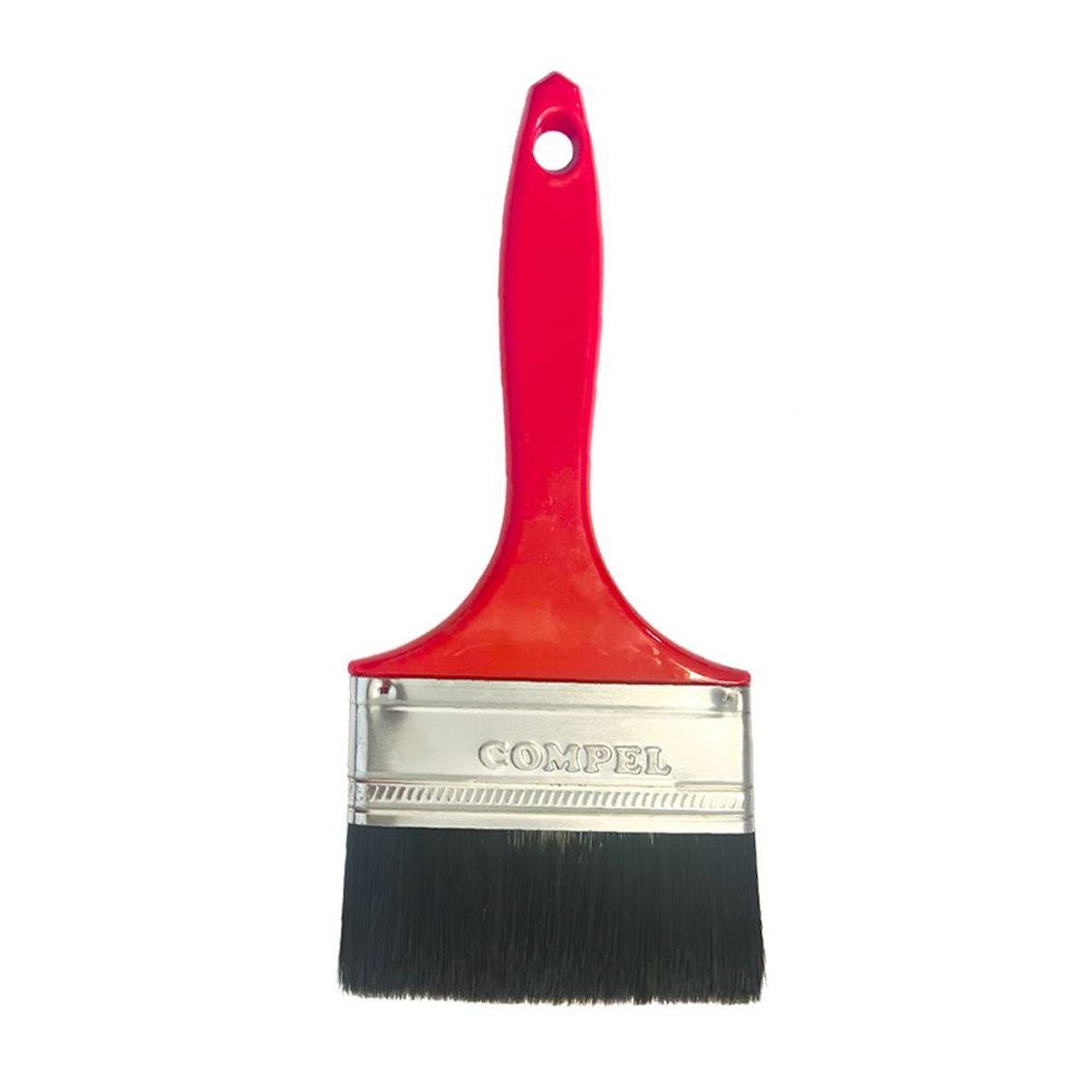 Trincha 4 Cerda Preta Cabo Vermelho Referencia 407 Pincéis Compel, marca Pincéis Compel - Foto Principal