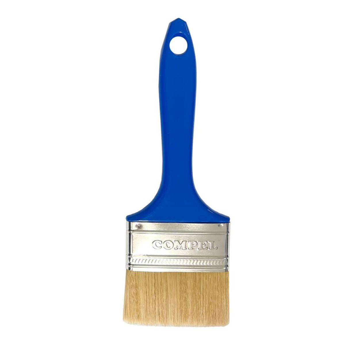 Trincha 3 Sintetica Branca Cabo Azul Referencia 607 Pincéis Compel, marca Pincéis Compel - Foto Principal