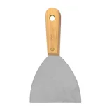 Espatula de Aço Inox com Cabo de Madeira 120mm Pincéis Compel