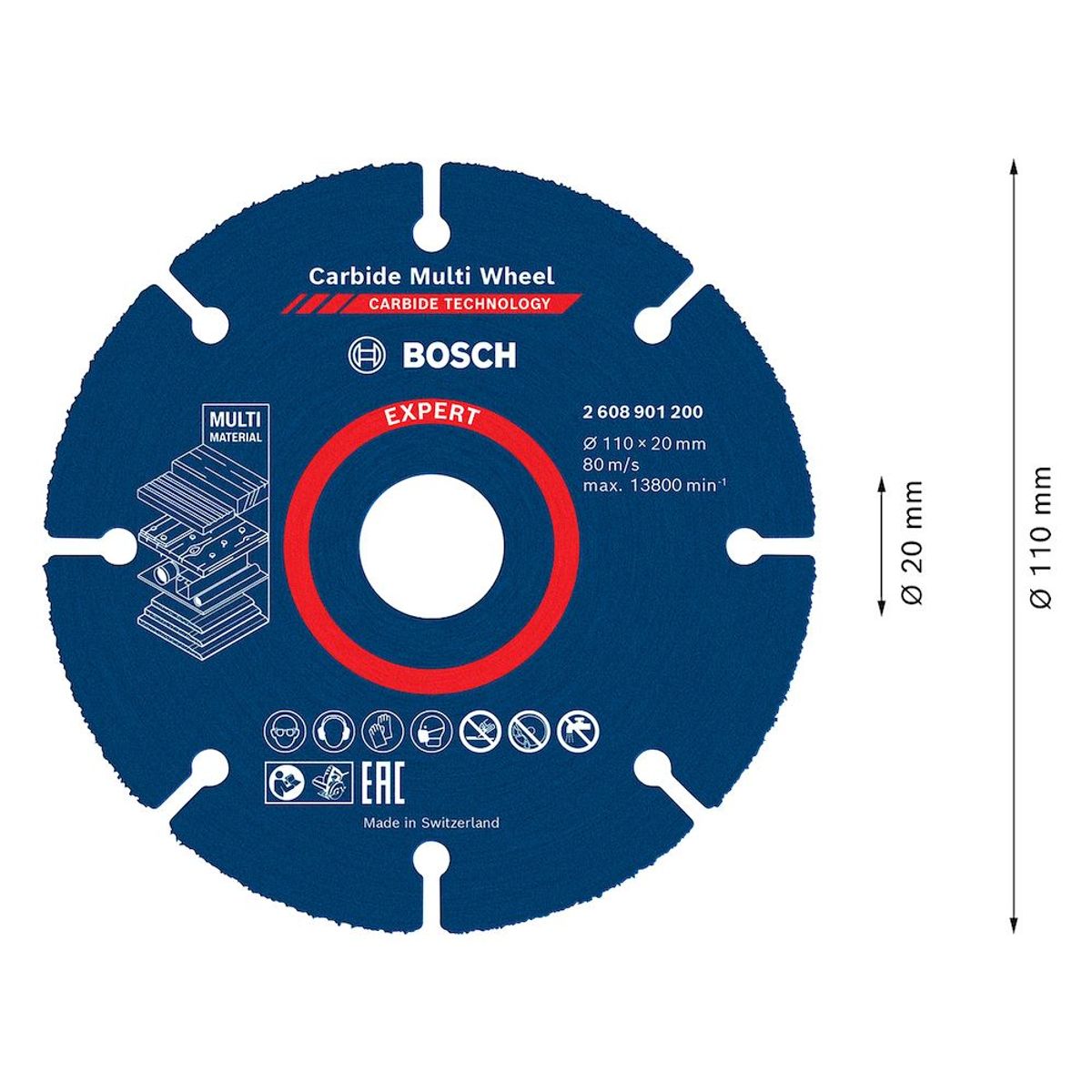 Disco de Corte EXPERT Carbide Multi Wheel 110mm 20mm Bosch, marca Bosch - Foto 2