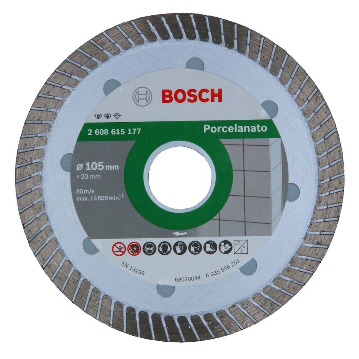 Disco Diamantado Turbo Fino 105mm Expert, marca Bosch - Foto Principal