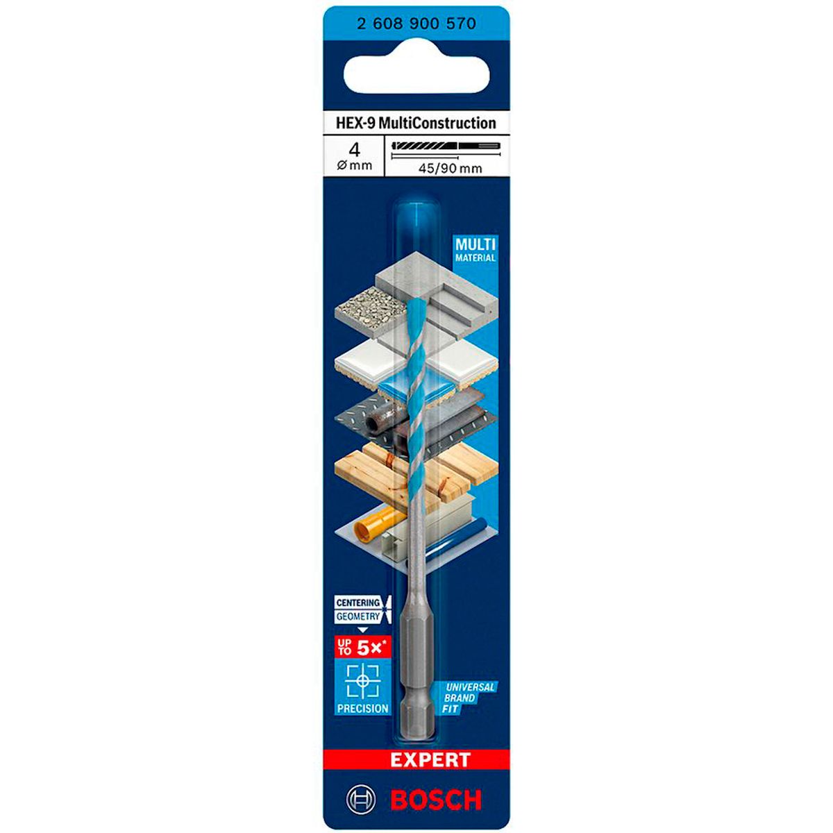 Broca Multiconstruction Hex9 4x45x90, marca Bosch - Foto Principal