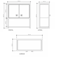 Aéreo Para Lavanderia Com Cantoneiras de Ferro e Armário Em MDF 15mm Venturi