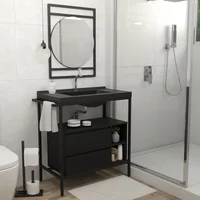 Gabinete Ferro Malta 85cm Preto Venturi