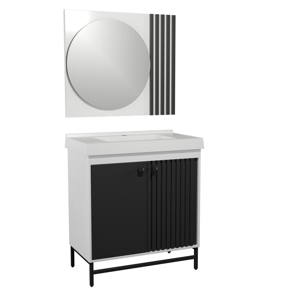 Gabinete para Banheiro Munique 80cm Azul Petróleo Darabas, marca Venturi - Foto 2