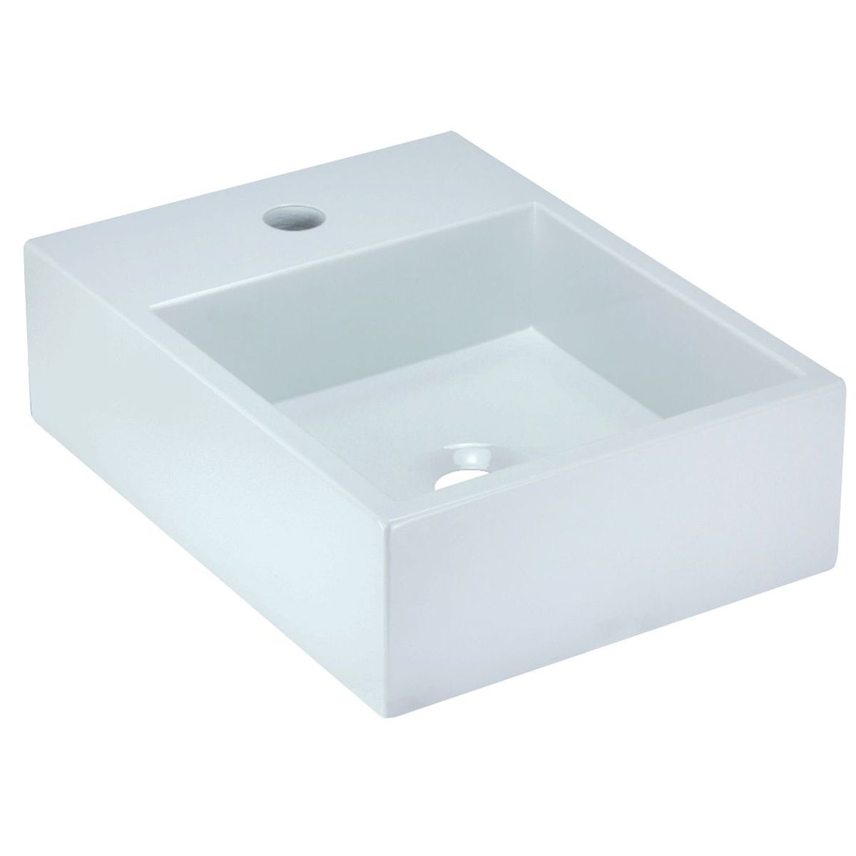 Cuba de Apoio com Mesa Quadrada Branca 35cm Topazio Venturi, marca Venturi - Foto Principal