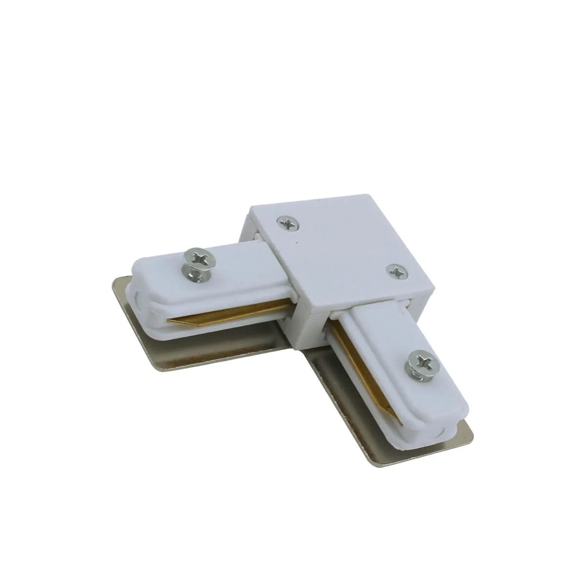Conector  Modelo L, para Trilhos de Sobrepor, Branco, marca Luminatti - Foto Principal