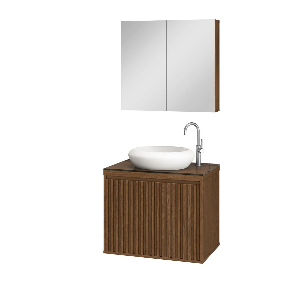 Espelheira Life 60cm Freijó Astral Design, marca Astral Design - Foto 2