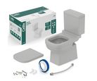Kit Bacia Sanitária Com Caixa Acoplada Duplo Acionamento 3/6 L Cinza Elite Celite