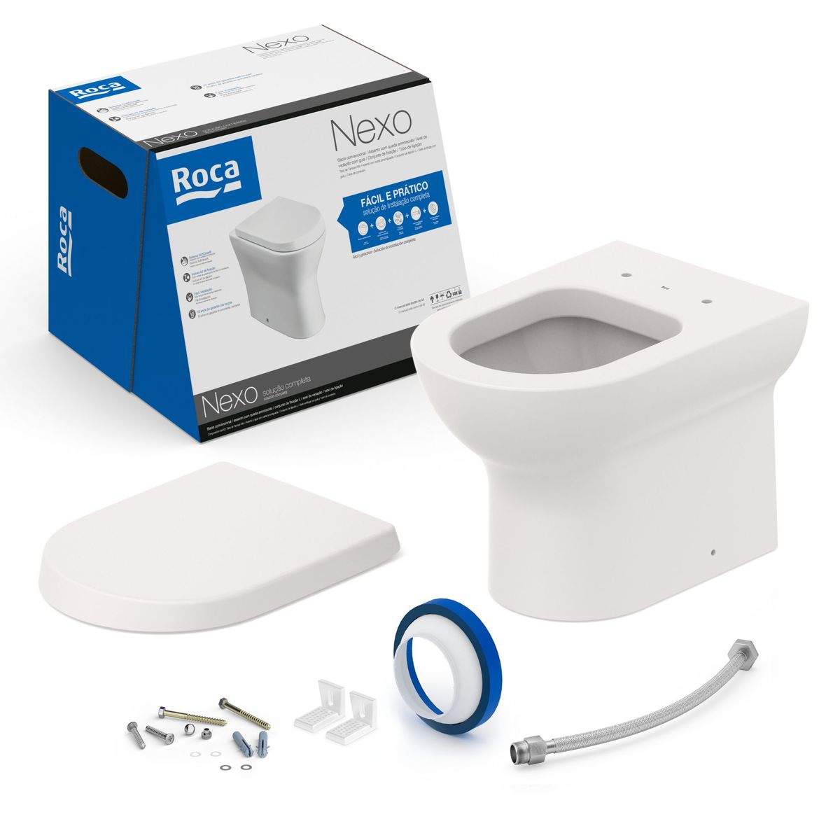 Kit Nexo Bacia Convencional Completo Beige Roca, marca Roca - Foto Principal
