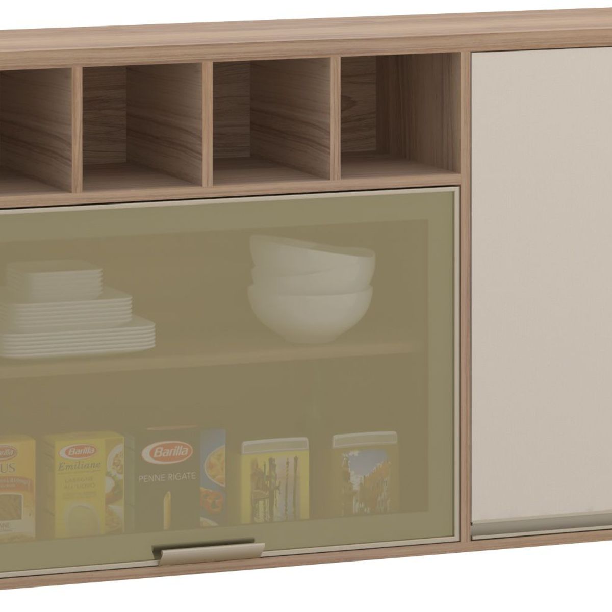 Armario 120cm 2 Portas com Nicho Luciane Lari, marca Luciane Cozinhas - Foto Principal