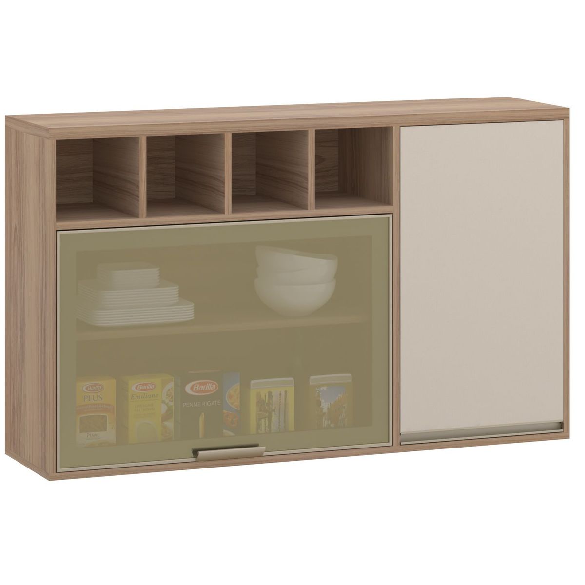 Armario 120cm 2 Portas com Nicho Luciane Lari, marca Luciane Cozinhas - Foto Principal