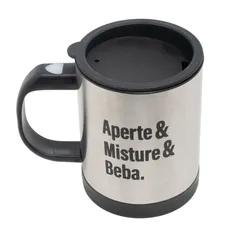 Caneca Mixer de Aço Inox com Tampa 380ml - Lyor