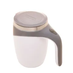 Caneca Mixer de Aço Inox com Tampa Branca 440ml - Lyor