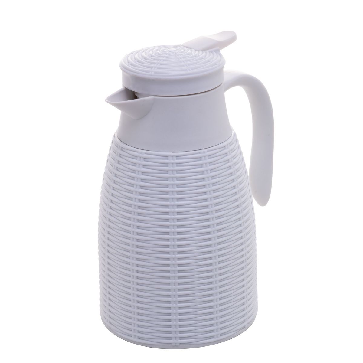 Garrafa Térmica de Plástico Rattan Branca 1l - Lyor, marca Lyor - Foto Principal