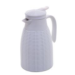 Garrafa Térmica de Plástico Rattan Branca 1l - Lyor
