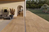 Piso Porcelanato Acetinado Retificado Marrom Interno 20x120cm Tavola Natural Biancogres Caixa 1,7m²