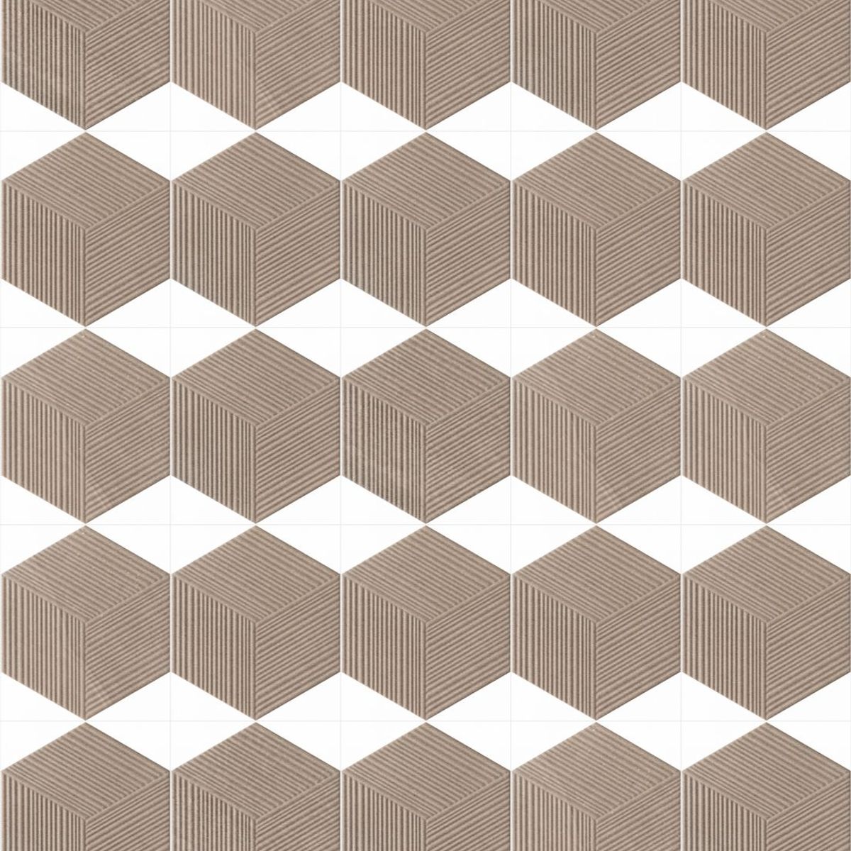 Porcelanato Khali Hex Plisse Greige Mate, marca Eliane - Foto 2