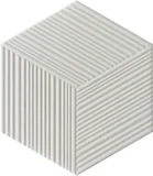 Porcelanato Orion Hex Plisse Off-White Metalizado