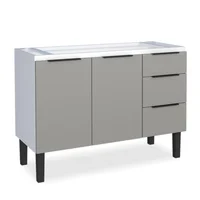 Gabinete Aço Jupiter 117cm Cinza Pia 120 Cozimax