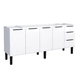Gabinete Aço Jupiter 192cm Branco Pia 200 Cozimax