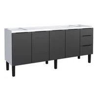 Gabinete Aço Jupiter 192cm Preto Pia 200 Cozimax