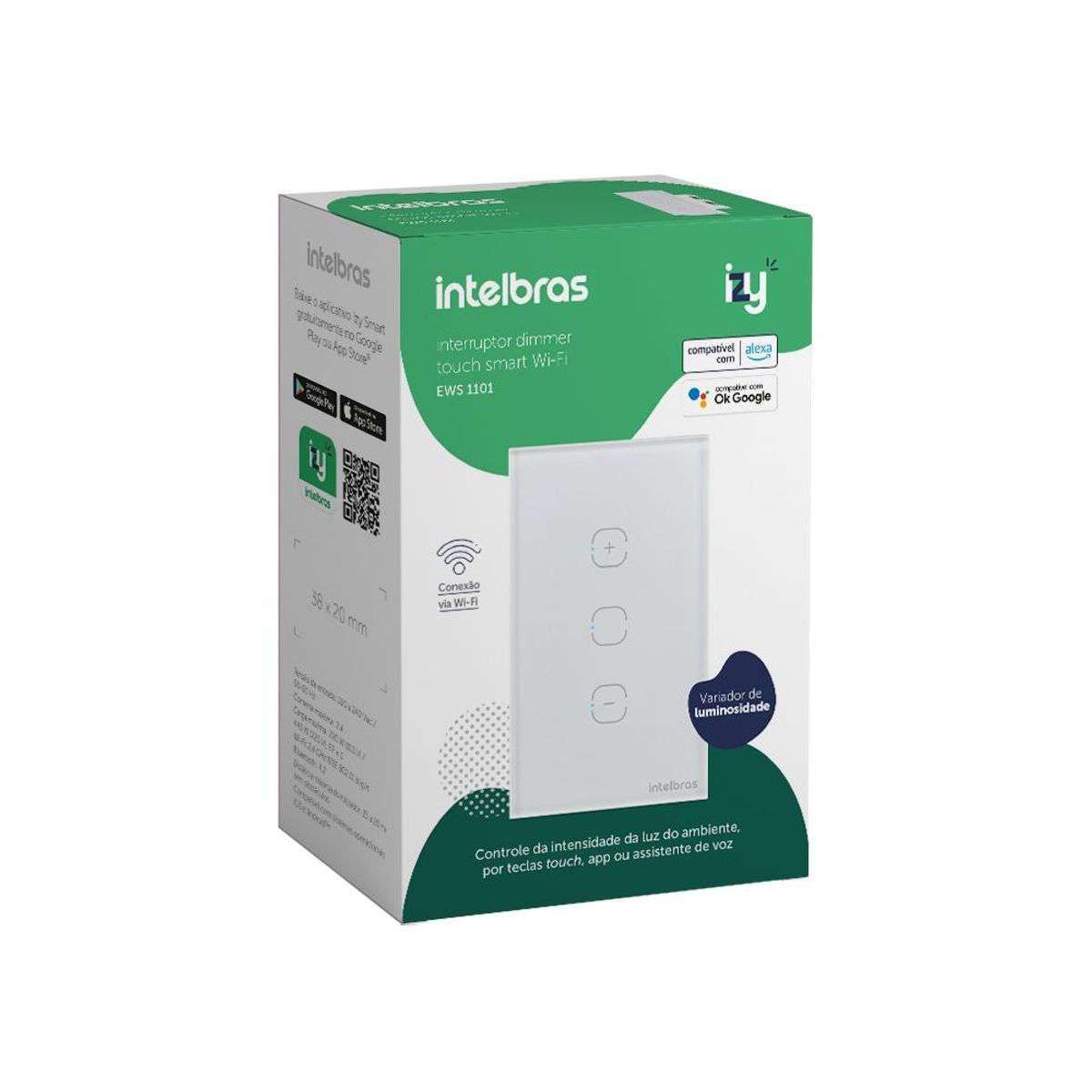 Interruptor Dimmer Smart Wi-Fi TouCH Ews 1101 Br, marca  - Foto Principal