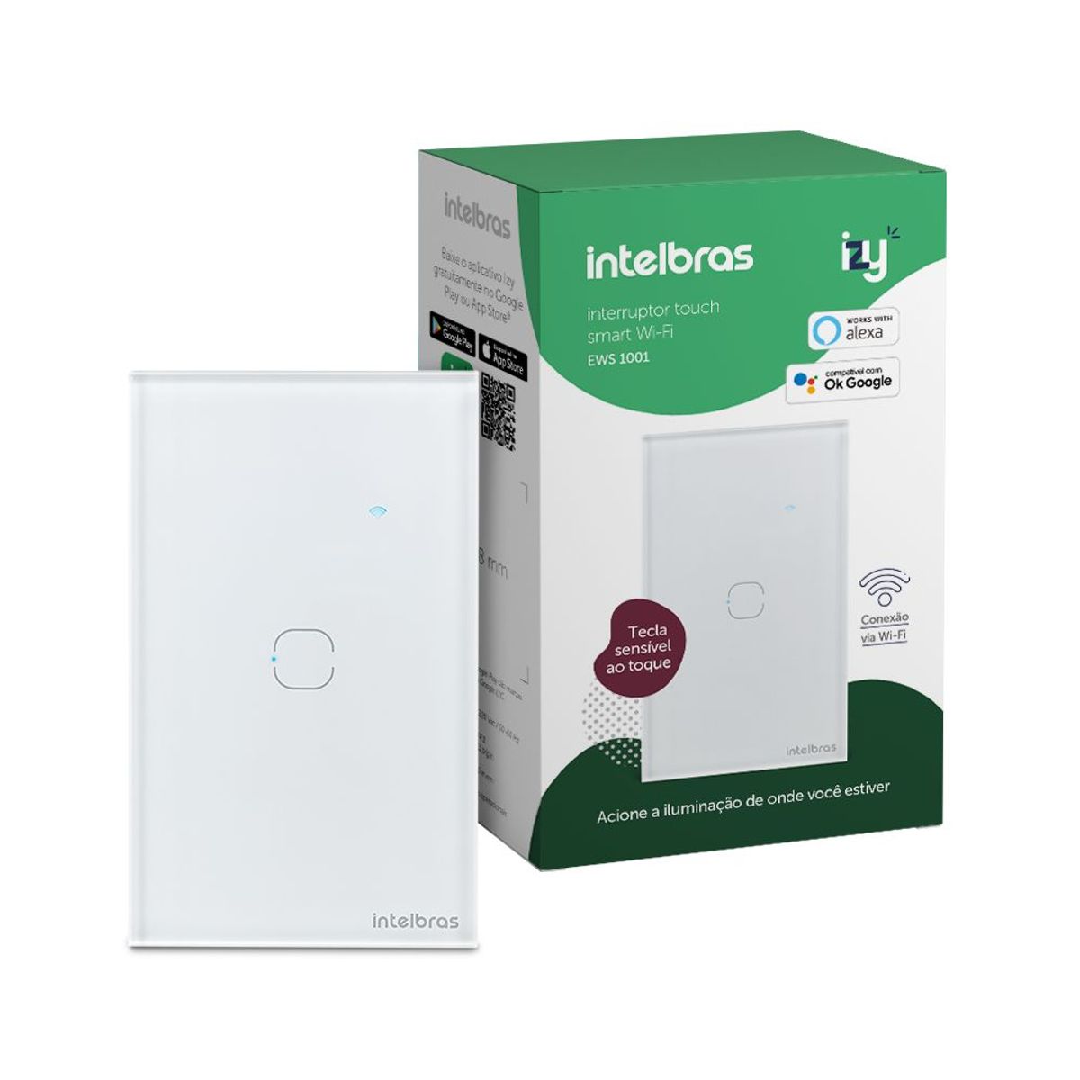 Interruptor Smart Wi-Fi TouCH 3 Ews 1003 Branco, marca  - Foto 2