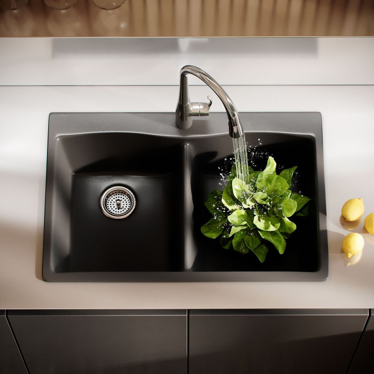 Cuba Kennon De Sobrepor Dupla Preto Kohler, marca  - Foto 2