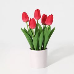 Planta Artificial Tulipa Vermelho 36cm Just Home Collection
