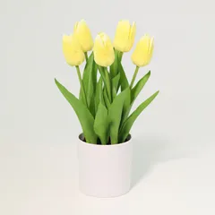 Planta Artificial Tulipa Amarelo 36cm Just Home Collection