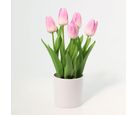 Planta Artificial Tulipa Rosa 36cm Just Home Collection