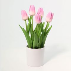 Planta Artificial Tulipa Rosa 36cm Just Home Collection