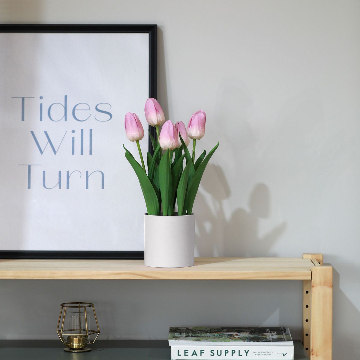Planta Artificial Tulipa Rosa 36cm Just Home Collection, marca Just Home Collection - Foto 2