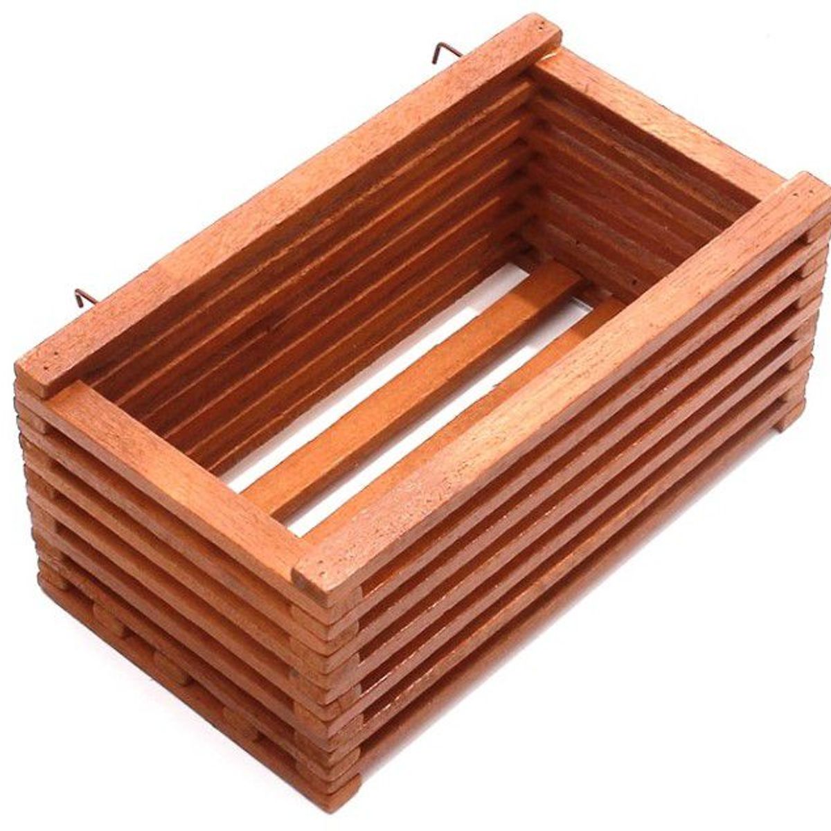 Cachepot em Madeira Eucalipto Violeta Ripado 18x32cm, marca Massol - Foto Principal