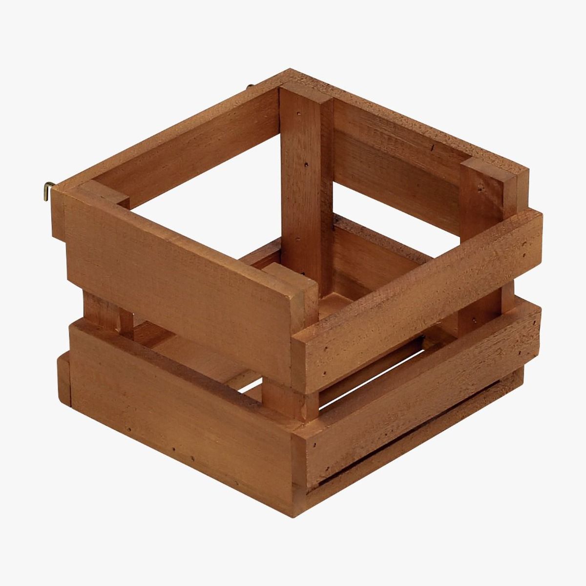 Cachepot em Madeira Eucalipto Vazado 18x18cm, marca Massol - Foto Principal