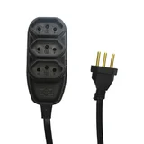 Extensão Com Cabo PP CH 3 VIAS 5,0m 10A 250V Ilumi