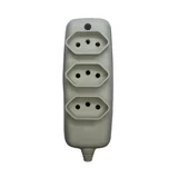 Tomada em Barra Tripla 2P+T 10A 250V Ilumi