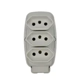 Tomada em Barra Tripla 2P+T 20A 250V Ilumi
