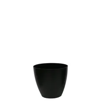 Cachepot Plástico Bage 6x6cm Preto Vasart