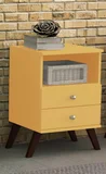 Mesa De Cabeceira Retro 2 Ga, Amarelo